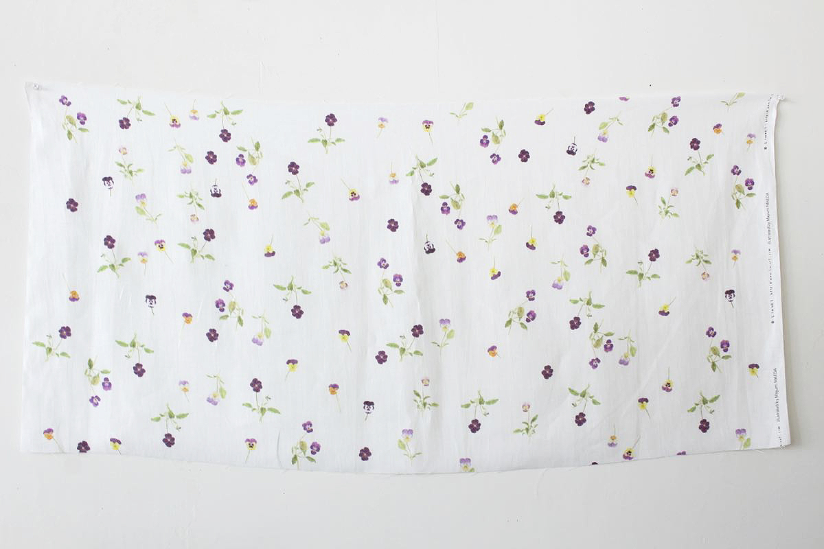 LINNET linen print Viola LINNETリネンプリント ビオラ